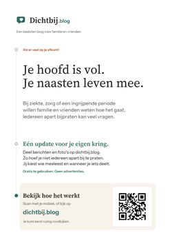 Poster Algemeen: Je hoofd is vol. Je naasten leven mee.